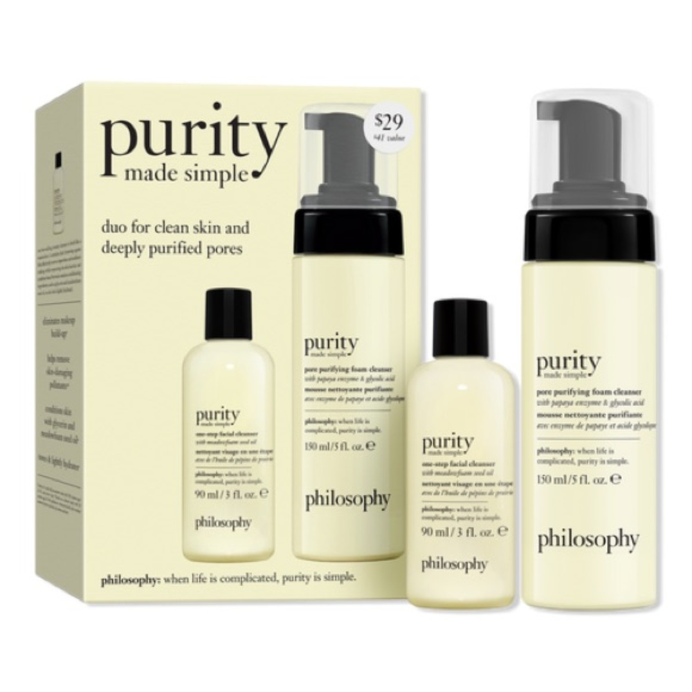 🟣 PHILOSOPHY Purity Made Simple 2 Piece Set NIB